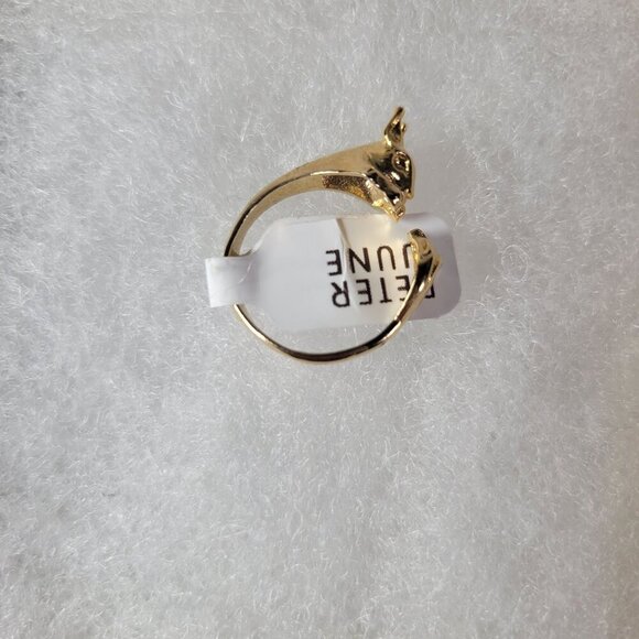 Revolve Peter+June Casual Classic Animal Gold-Tone Adjustable Fox Ring - Picture 3 of 4